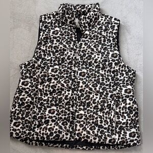 LOFT Leopard Print Women's Puffer Vest